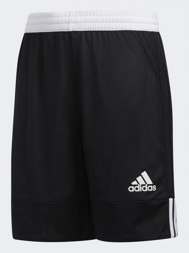 Short de basketball réversible noir blanc enfant - Adidas