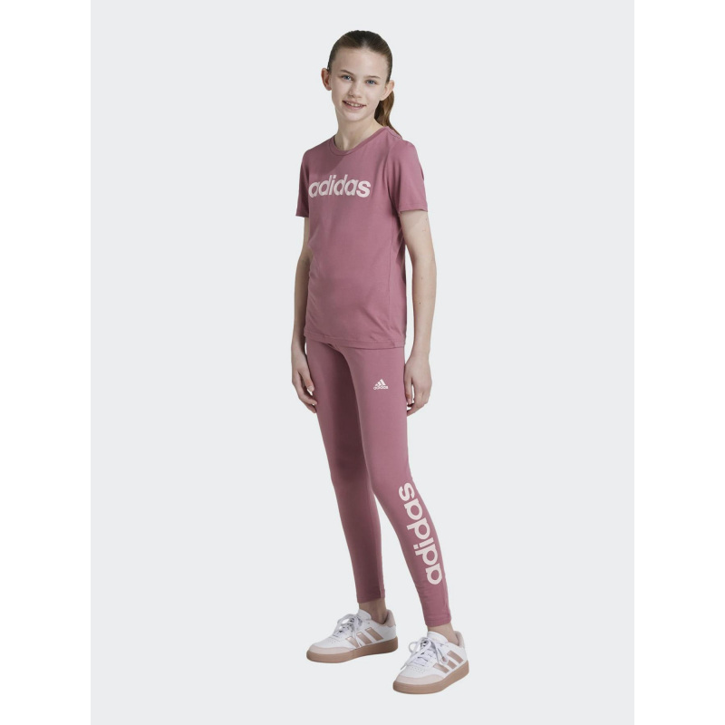 Legging linear logo rose fille Adidas wimod