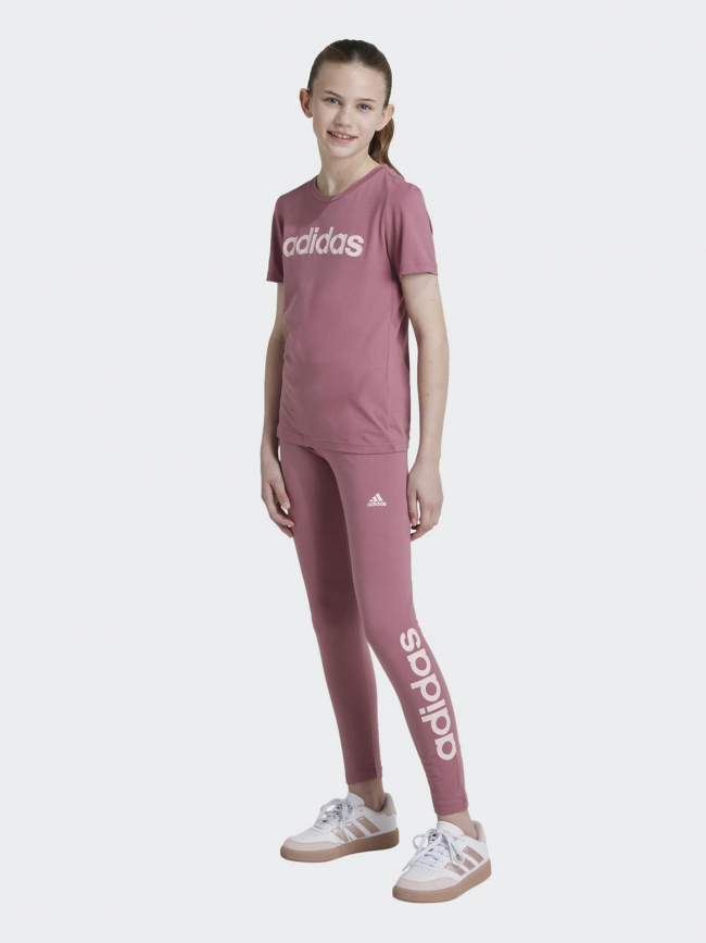 Legging linear logo rose fille - Adidas
