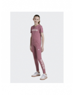 Legging linear logo rose fille - Adidas