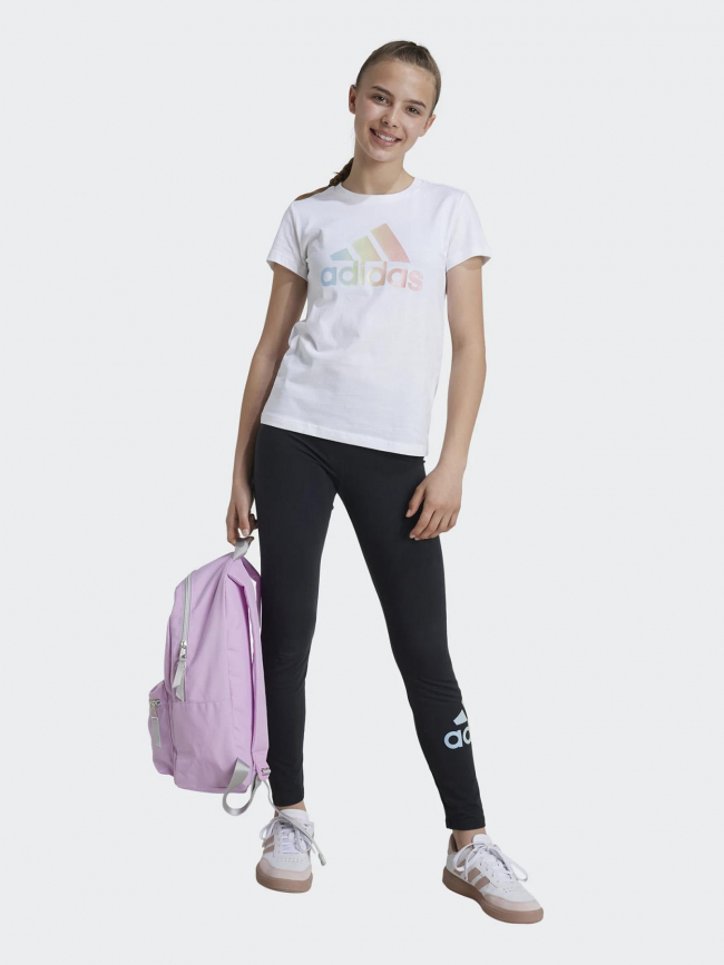 T-shirt logo brillant blanc fille - Adidas