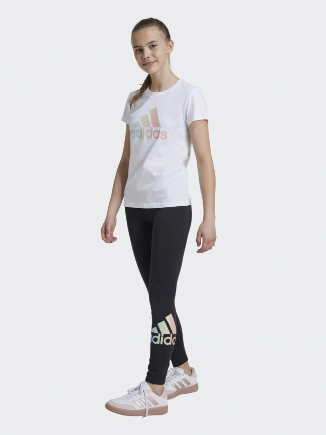 Legging logo brillant noir fille - Adidas