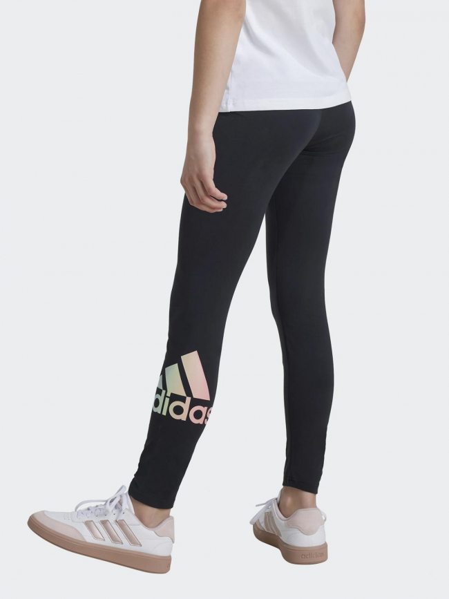 Legging logo brillant noir fille - Adidas