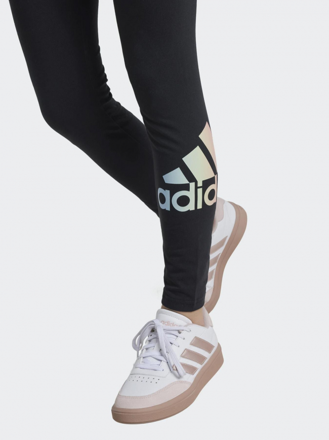 Legging logo brillant noir fille - Adidas