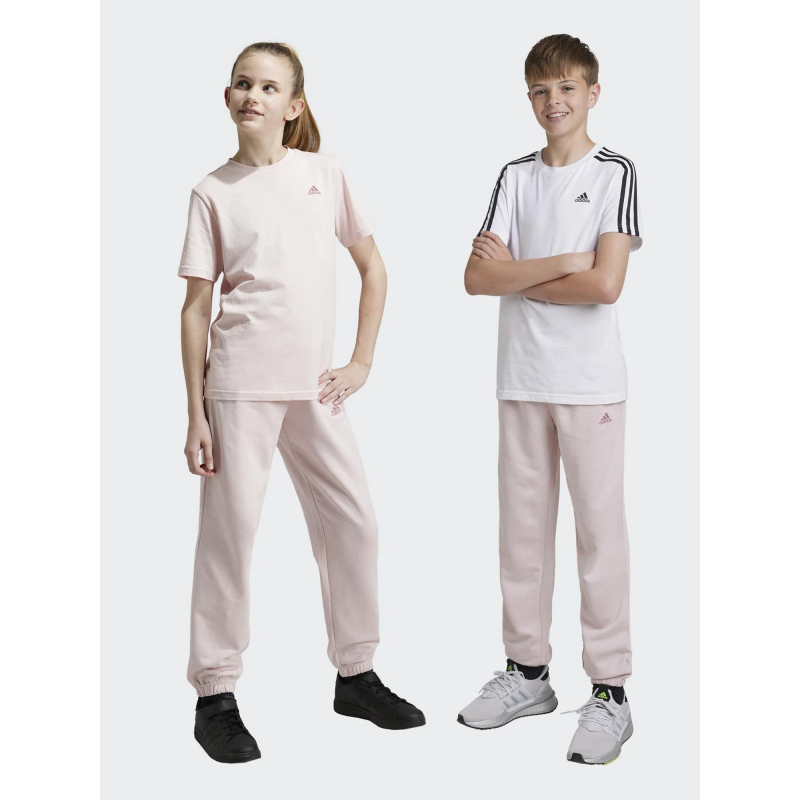 Bas de jogging uni logo rose enfant - Adidas