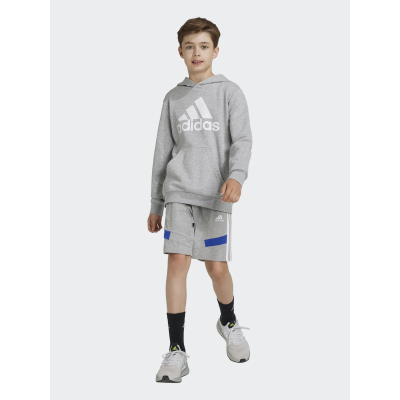 Short jogging colorblock gris enfant - Adidas