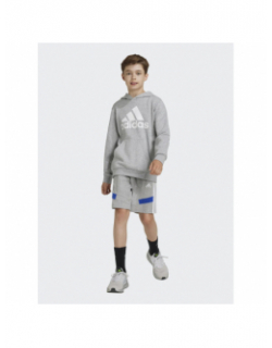 Short jogging colorblock gris enfant - Adidas