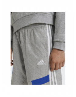 Short jogging colorblock gris enfant - Adidas