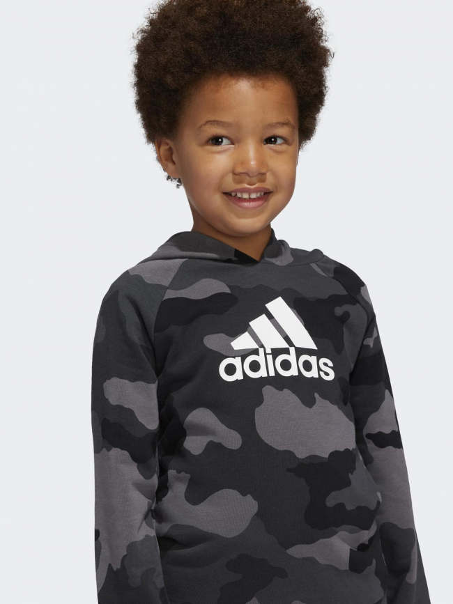 Ensemble sweat et jogging camo gris enfant - Adidas