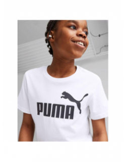 T-shirt classique logo blanc noir enfant - Puma