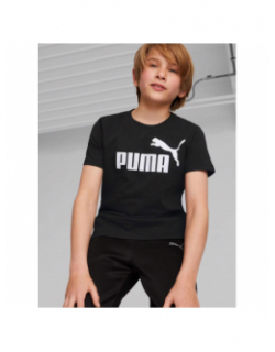 T-shirt classique logo noir enfant - Puma