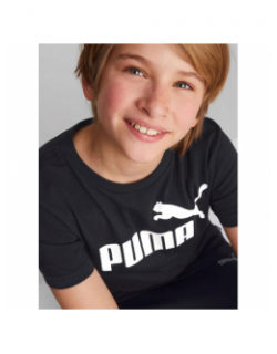 T-shirt classique logo noir enfant - Puma