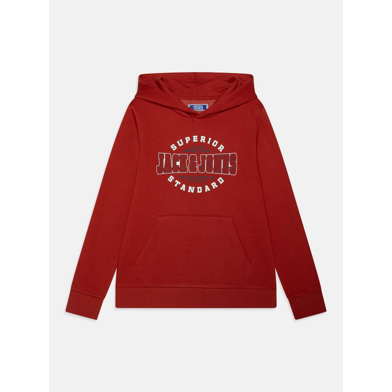 Sweat à capuche logo rouge enfant - Jack & Jones