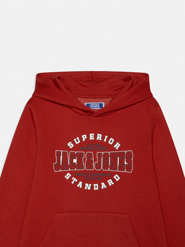 Sweat à capuche logo rouge enfant - Jack & Jones