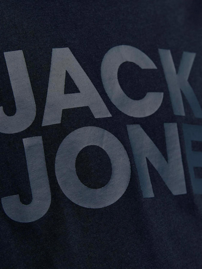 T-shirt corporate logo bleu marine garçon - Jack & Jones