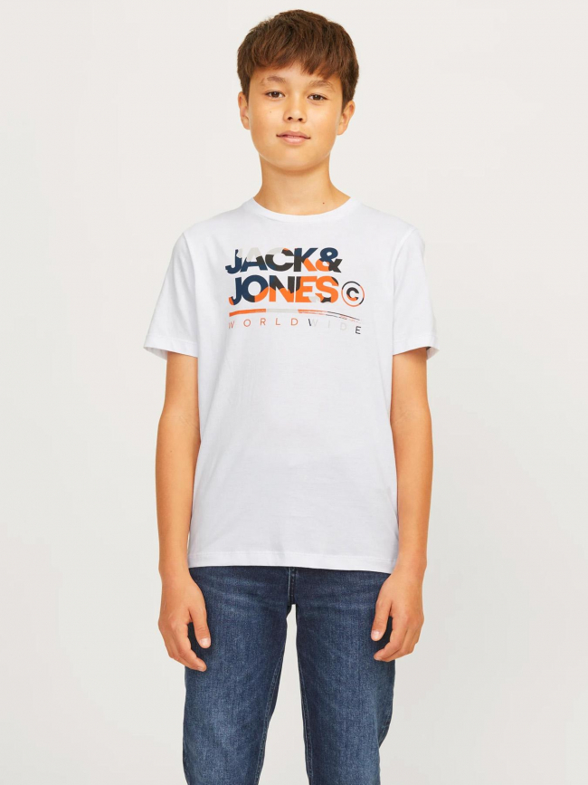 T-shirt jjluke blanc enfant - Jack & Jones