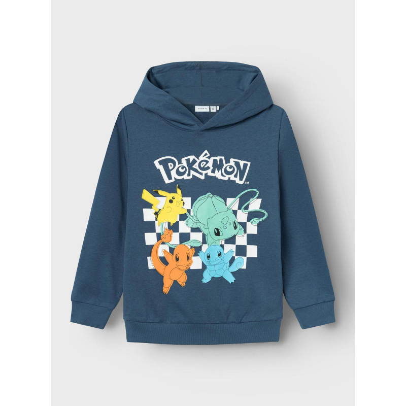 Sweat à capuche pokémon bleu enfant - Name It