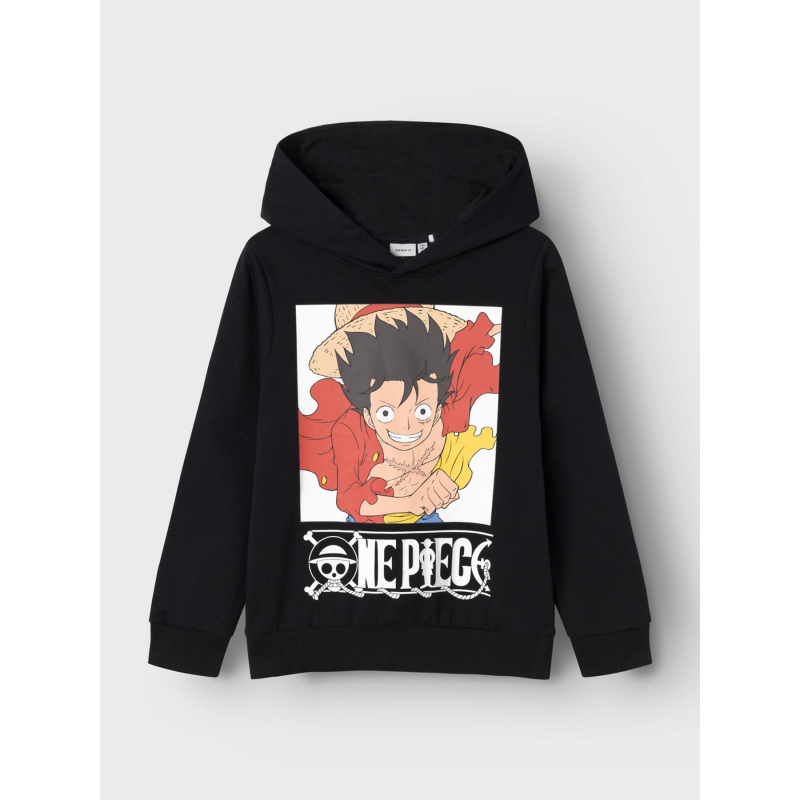 Sweat à capuche one piece luffy noir enfant - Name It