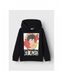 Sweat à capuche one piece luffy noir enfant - Name It