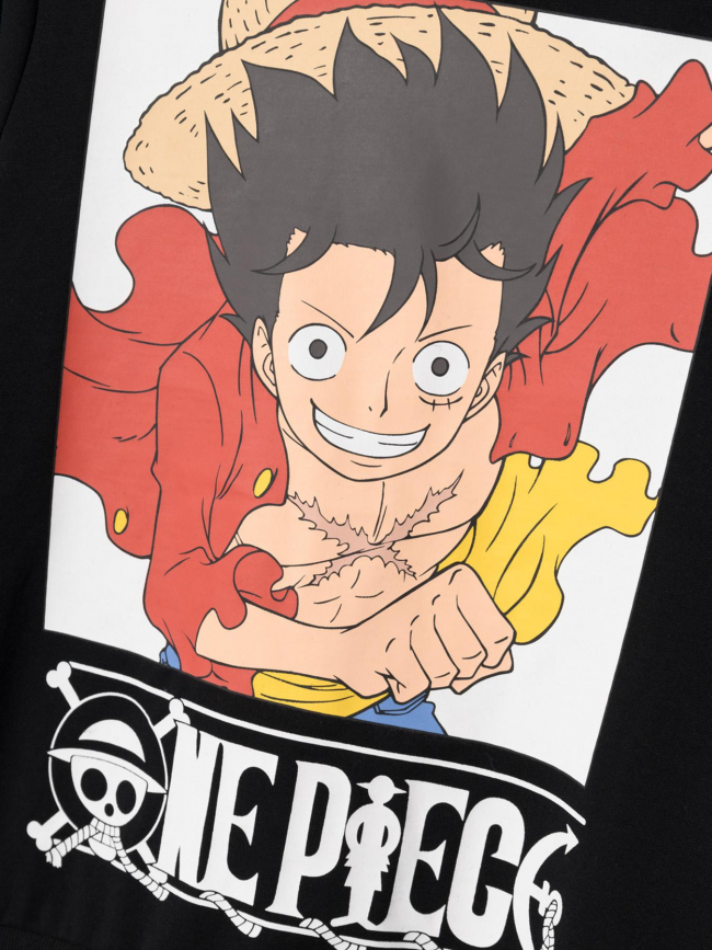 Sweat à capuche one piece luffy noir enfant - Name It