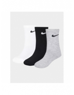 Pack 3 paires chaussettes basic noir blanc gris enfant - Adidas