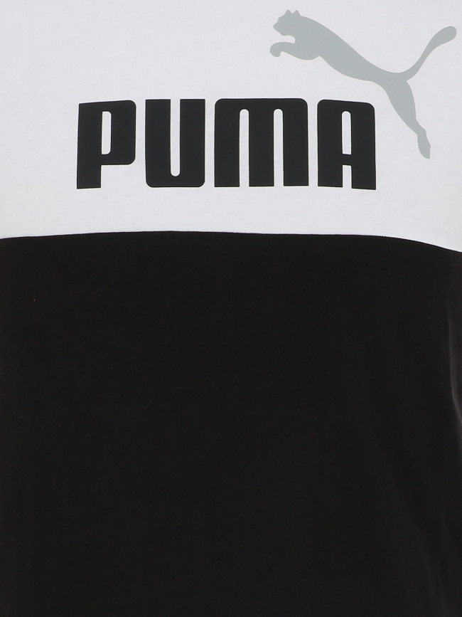 T-shirt essential block noir blanc bordeaux enfant - Puma