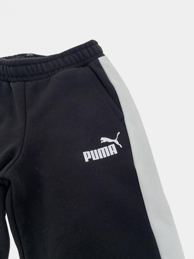 Jogging colorblock noir blanc garçon - Puma