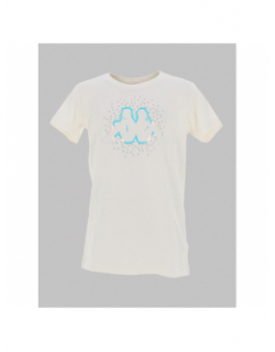 T-shirt logo holographique sarza blanc fille - Kappa