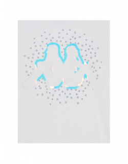 T-shirt logo holographique sarza blanc fille - Kappa