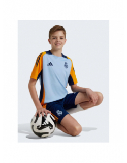 Short d'entrainement real madrid bleu marine orange enfant  - Adidas