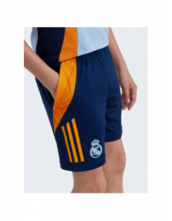 Short d'entrainement real madrid bleu marine orange enfant  - Adidas