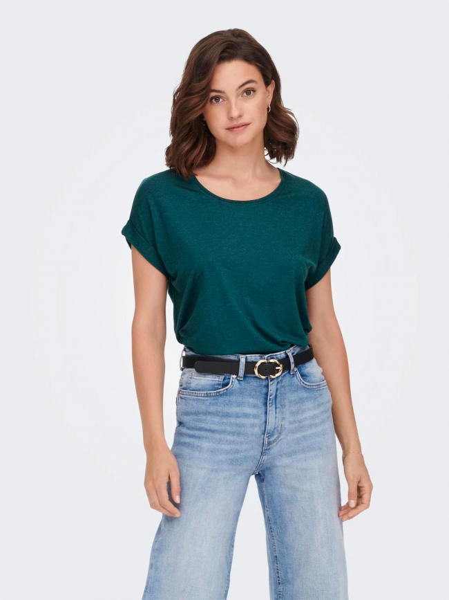 T-shirt ample moster vert femme - Only