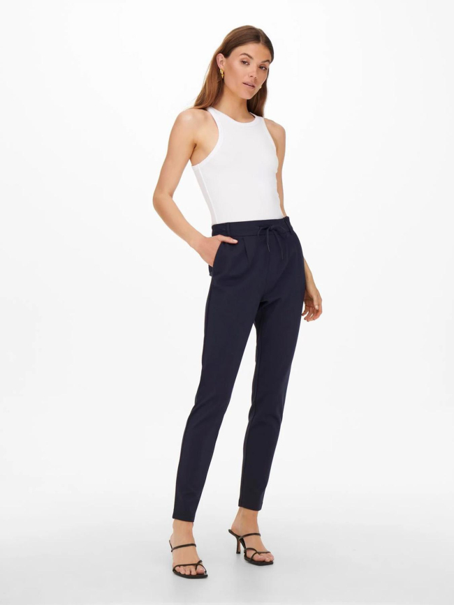 Pantalon pop trash life easy bleu marine femme - Only