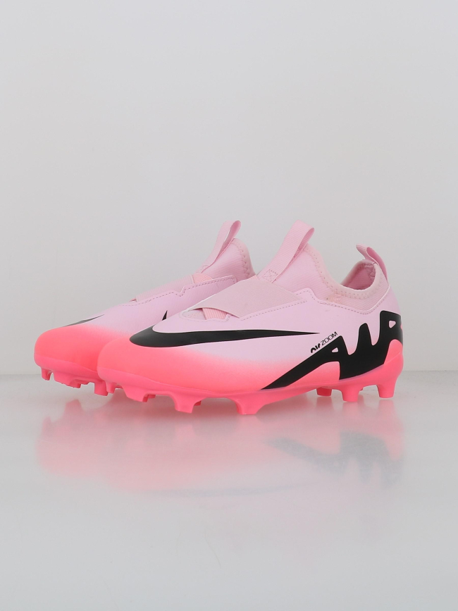 Chaussures de football zoom vapor 15 fg/mg rose enfant - Nike