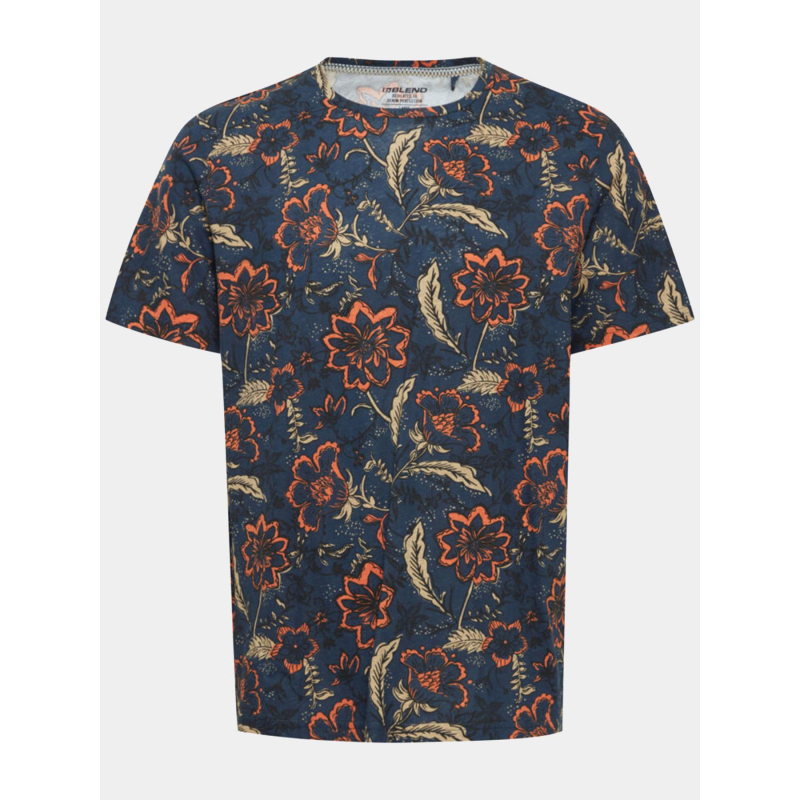 T-shirt floral bleu marine homme - Blend