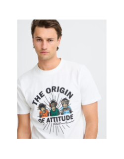 T-shirt the origin of attitude blanc homme - Blend