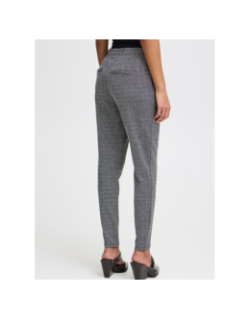 Pantalon jacquard kate noir femme - Ichi