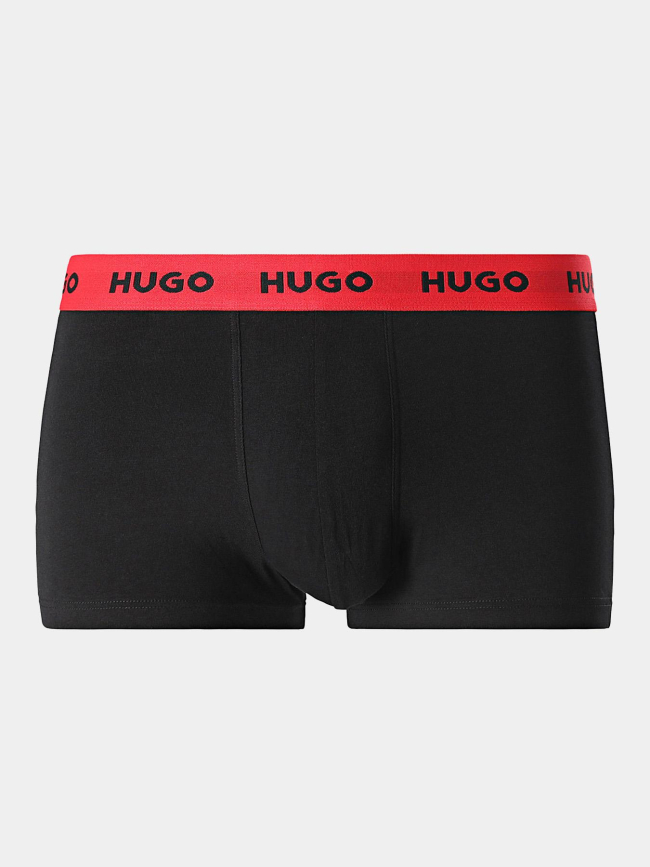 Pack 3 boxers stretch noir bleu beige homme - Hugo