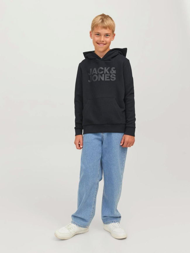 Sweat à capuche jjecorp logo noir enfant - Jack & Jones