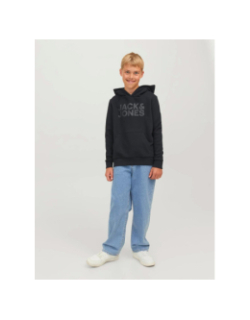 Sweat à capuche jjecorp logo noir enfant - Jack & Jones