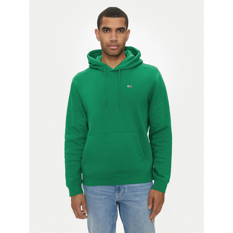 Sweat à capuche regular flag vert homme - Tommy Jeans