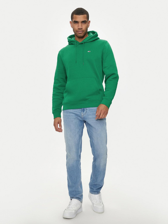 Sweat à capuche regular flag vert homme - Tommy Jeans