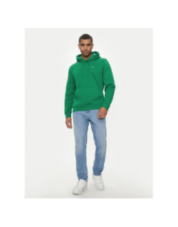 Sweat à capuche regular flag vert homme - Tommy Jeans