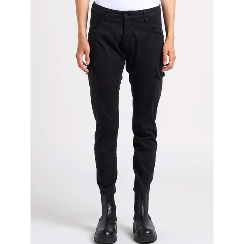 Pantalon cargo rivera noir femme - Le Temps Des Cerises