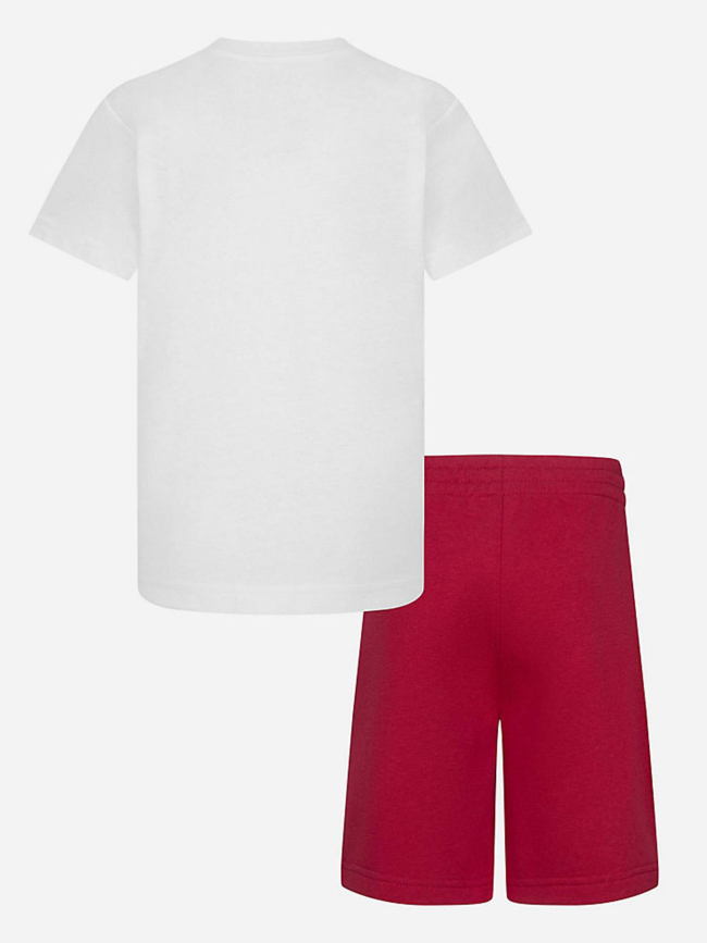 Ensemble short t-shirt jumbo blanc/rouge enfant - Jordan