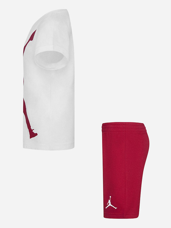 Ensemble short t-shirt jumbo blanc/rouge enfant - Jordan