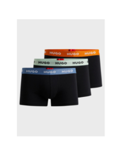 Pack 3 boxers stretch bandes colorées noir homme - Hugo