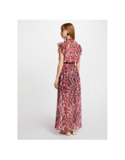 Robe longue tina imprimés rose femme - Morgan