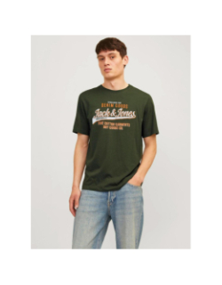 T-shirt logo o-neck vert homme - Jack & Jones