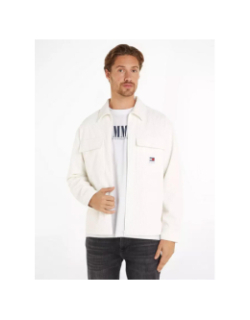 Surchemise chunky corduroy blanc homme - Tommy Jeans